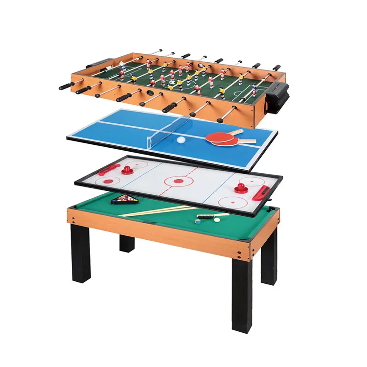 4 in 1 üreticileri fiyat masa futbol oyunları hava hokeyi pingpingve langırt ile bilardo masası oyun