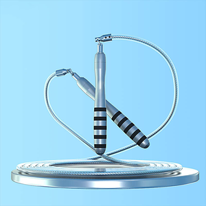 เชือกกระโดด PVC รุ่น <span class=keywords><strong>Wuhuan</strong></span> 8.0 สำหรับการแข่งขันฟิตเนส กีฬา หัวเข็มขัดโลหะ สำหรับนักเรียน สอบ ผู้หญิง เพาะกาย - Product Image 4