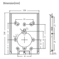 Contrôleur de DMX-E01L Euchips Console centrale 3W avec 36 modes d'éclairage Panneau de gradation DMX512 4x4 zones/scènes Connexion RJ45 IP20
