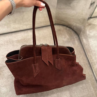 Sac fourre-tout rétro en daim grande capacité pour femme, nouvelle collection 2026, design de niche, sac à bandoulière minimaliste sous le bras