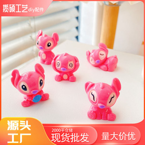 Figura Decorativa de Stitch Rosa, Miniatura de Resina, Forma de Animal 3D, Decoración para el Hogar, Adorno de Escritorio - Product Image 4