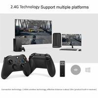 Manette de Jeu Sans Fil 2,4 GHz à Moteur de Vibration 6 Axes pour Series S/X/XOne/PC, avec Boutons Programmables et Détection de Mouvement