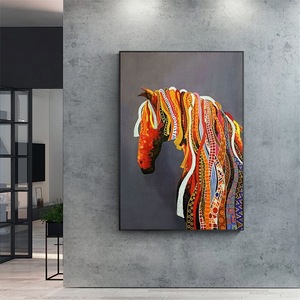 <span class=keywords><strong>Peinture</strong></span> à l'huile purement peinte à la main, abstraite, animale, grande taille, tête <span class=keywords><strong>de</strong></span> <span class=keywords><strong>cheval</strong></span>, <span class=keywords><strong>peinture</strong></span> à l'huile - Product Image 6