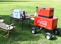 Chariot isotherme rétro en métal imperméable de 80 QT pour le stockage et le transport de nourriture et de boissons