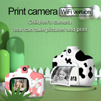 Kamera Cetak Gambar Anak Little Calf 2.4IPS Lensa Putar 180 Derajat CMOS Full HD 12MP Lucu 1200mAh FOTO KREATIF MENARIK