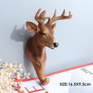 2pcs Creative 3D Animal Wall Hangers <strong>Decoration</strong> Hanging Coat Hooks Door Hook <strong>Elephant</strong> Antelope Elk Giraffe <strong>Decors</strong> - Product Image 2
