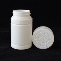 Récipient pharmaceutique de bouteille de HDPE en plastique blanc de 80ml pour la poudre solide orale de comprimé de pilule de médicament avec le bouchon à vis CRC
