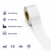 Étiquette RFID UHF anti-interférence liquide, norme ISO 18000 6C, autocollant intelligent étanche pour la gestion de la vente au détail de boissons et de cosmétiques