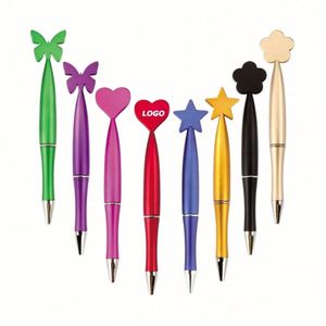 Stylos en plastique mignons en forme de cœur, motifs papillon, étoile, fleur, durables, dessins animés, cadeaux promotionnels pour la Saint-Valentin, Noël, stylos à bille - Product Image 1