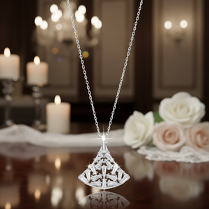 Pendentif en argent avec zircon taille baguette, bijoux turcs en argent sterling 925, vente en gros, cadeau de mariage fait à la main pour femmes - Product Image 3