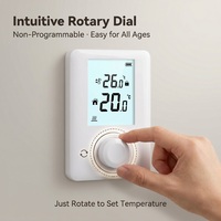 Thermostat de chaudière à gaz moderne à écran LCD, alimenté par batterie, pour cuisine et hôtel, régulateur de température numérique pour chauffage de pièce