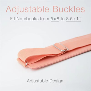 Portalápices con banda elástica ajustable de cuero PU, 1 unidad - Product Image 3