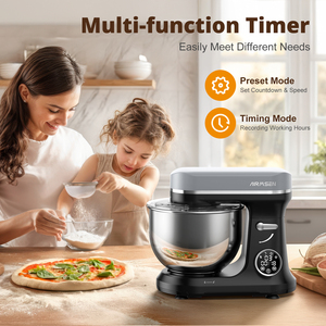 [F] Mezclador de pie con pantalla táctil LED y temporizador-Mezclador de masa con cabezal inclinable de 11 velocidades Mezclador eléctrico de cocina para hornear pasteles de pan - Product Image 3