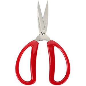 Qixin <b>Paper</b> Scissors 193mm Stainless Steel <b>Red</b> Handle Office Use - Product Image 2