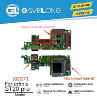 Placa de Puerto de Carga Tipo C, Flex de Puerto de Carga, Repuestos para Reparación de Teléfonos, Repuesto para Infinix GT20 PRO