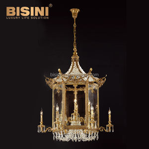Di lusso Imperiale Antico Placcato In <span class=keywords><strong>Oro</strong></span> A Due Livelli Floreale di Disegno Del Bronzo Lampadario con Glassato Alabastro <span class=keywords><strong>Paralume</strong></span> - Product Image 3