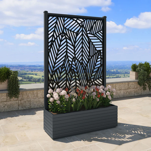 Ensemble de <span class=keywords><strong>jardinière</strong></span> de barrière extérieure en aluminium de haute qualité Pot de fleur de grande conception enduit de poudre pour le jardin - Product Image 1