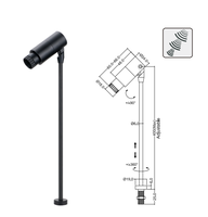 10-60 °   Spot LED vertical zoomable, réglable en hauteur, pour vitrine de bijouterie, éclairage OEM/ODM anti-éblouissement