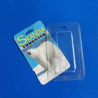 Emballage en blister écologique en plastique PET PVC transparent rectangulaire personnalisé pour leurres de pêche