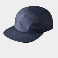 Gorra Deportiva de Verano para Correr, Secado Rápido, Estilo Béisbol, con Cordón Ajustable, Visera Plana Corta, 6 Paneles, para Camping
