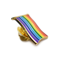 Drapeaux arc-en-ciel personnalisés en gros épingles en émail doux pins or imprimé épinglette en métal breloques