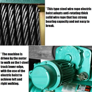 Polipasto Eléctrico con Cable de Acero Fabricado en China, Bloque de Cable Metálico, 6MM 7.7MM 11MM 13MM 15MM, Polipastos Eléctricos con Cable de Acero Antirrotación en Venta - Product Image 4