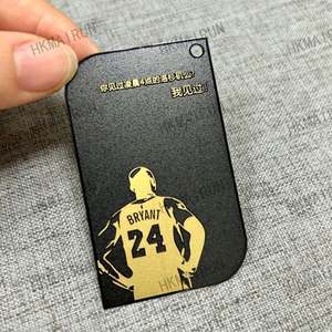 Tarjetas de Visita de Metal de Diseño Económicas, Grabadas, de 0,8 mm de Grosor, de Acero Inoxidable Negro, con Logotipo y Código QR - Product Image 3