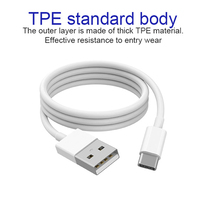Cable USB C 3A Carga rápida 1M Cable DE DATOS DE USB a tipo C para todos los puertos tipo C Teléfono móvil y computadora Compatible con auriculares