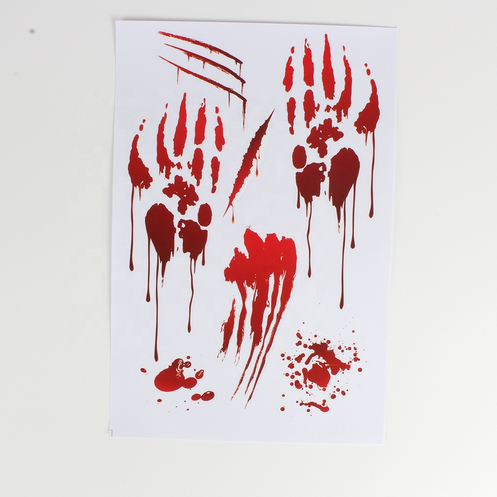 window static cling halloween decoration outdoor halloween cartoon cute craft sticker roll