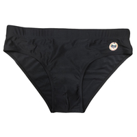 Slip de bain pour homme noir uni avec imprimé abstrait bleu intégral, 1 pièce, service OEM, imperméable, protection UV, pour loisirs et compétition