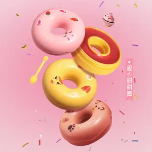 Donut Hình Trái Cây Hương Vị Bình Thường Lip Mặt Nạ Lâu Dài Giữ Ẩm Son Bóng Nước Bằng Chứng Lip Balm