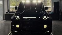 Kit de barres lumineuses de toit pour Land Rover Defender 2020-2025, 4 feux LED tout-terrain pour barre de toit, ensemble de lampes d'aventure Overland noir brillant