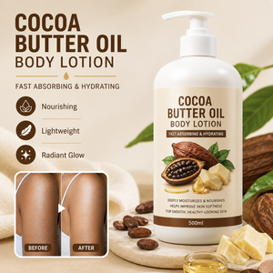 Huile de beurre de cacao nourrissante pour la peau, hydratant corporel quotidien, absorption rapide, léger, hydratant, éclat radieux, douceur - Product Image 1
