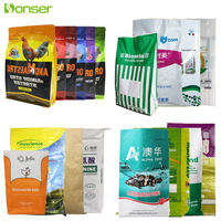 Sacs d'emballage en PP tissé de 20 kg pour aliments animaux/aquatiques/volailles, résistants à l'humidité, avec échantillons gratuits, vente en gros d'usine