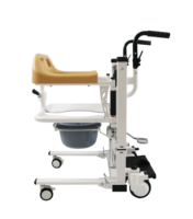 Chaise de transfert de patient, chaise-commode pour personnes handicapées avec siège rotatif réglable à 360° °   Support pivotant pour utilisation au chevet et dans la salle de bain