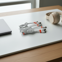 Kabel Data USB Type-C 5A Pengisian Cepat dengan 4 Inti Konduktor Tembaga Murni Berlapis PVC untuk Ponsel, Power Bank, Kamera, Komputer