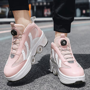 Chaussures de patin à roulettes rétractables pour l'extérieur 2 en 1 pour enfants Patines De 4 Ruedas Con Luz Talla 37 40 Zapatos Led Para Ninos - Product Image 6