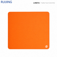 Tapis de souris de jeu personnalisé LINGYU Micro Control Pad 490x420mm Orange Vertical Weave Textured Esports PU PORON Base Mousepad Gaming