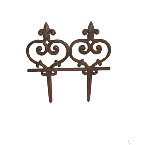 Hierro fundido flores letras <span class=keywords><strong>en</strong></span> forma de jardín decorativo borde valla metal césped barrera valla corta Decoración - Product Image 6