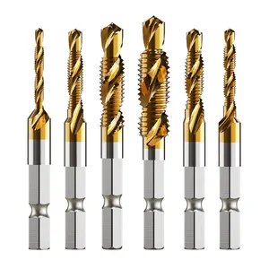 HUHAO spiral Cobalt flute thread drilling tap straight screw taps coated cnc metal thread drill bits