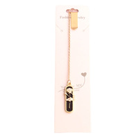Alliage noir et blanc Rose pendentif Journal signet Page Clip étudiant métal lecture trombone