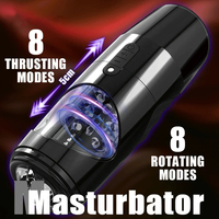 2-in-1 Leistungsstarker Teleskopischer Stoß- und Rotations-Elektro-Masturbator – Automatische Vaginaltasse für Männer