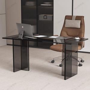 Bureau de direction rectangulaire moderne de luxe personnalisable en acrylique, table d'étude suspendue pour <span class=keywords><strong>ordinateur</strong></span> portable, table de négociation, table de réunion longue, simple - Product Image 3