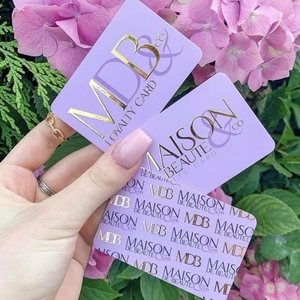 Tarjeta <span class=keywords><strong>de</strong></span> presentación personalizada con laminación mate rosa, logotipo en relieve con lámina dorada, impresión por estampado en caliente, tarjeta <span class=keywords><strong>de</strong></span> agradecimiento para pequeñas empresas - Product Image 3