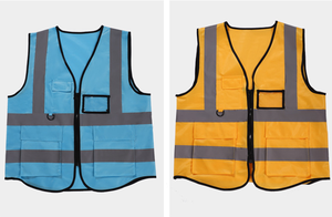 사용자 정의 로고 멀티 포켓 하이 비스 작업 안전 반사 의류 조끼 보안 건설 재킷 - Product Image 6