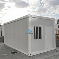Caseta de Almacenamiento de Jardín de Acero para Exteriores, Panel Sándwich, Ensamblaje Desmontable, Casa Contenedor Prefabricada, Entrada de Supermercado