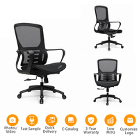 Chaise de bureau ergonomique moderne à dossier haut, appui-tête réglable, support lombaire, coussin en éponge, base en aluminium, pour bureau à domicile/bureau