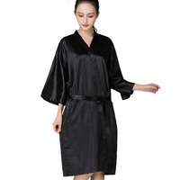 Vente flash : Robe kimono personnalisée avec logo imprimé et brodé, robe de salon de beauté en soie douce personnalisée, unisexe, pour spa, barbier, coiffeur