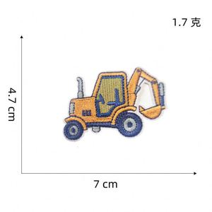 New Iron on Embroidery Shop Truck Excavator Forklift Crane Patch for Kids Clothes Backpack Decoration - Product Image 6