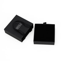 Boîte en carton noir personnalisée avec logo estampé à chaud pour parfums, cosmétiques, colliers et bijoux – Vente en gros